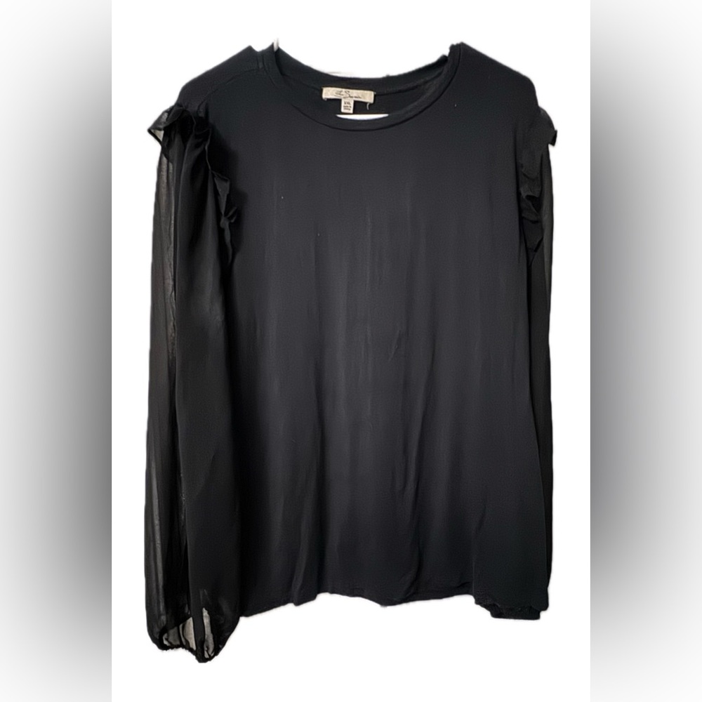 Buttery Soft Women’s Black Long Sleeve Blouse